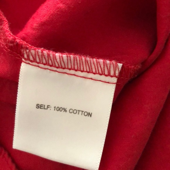 Jane & Delancey top bouse Small Lace Up Back Boho Peasant top Bell sleeves Red - Picture 6 of 7